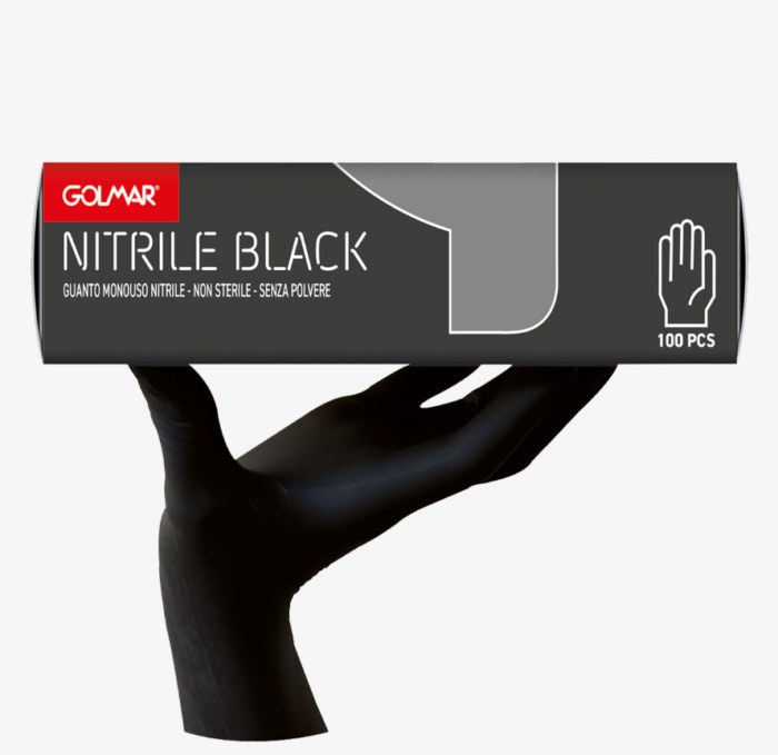 GOLMAR GUANTI NITRILE BLACK TG.S 100pcs