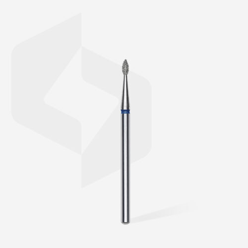 STALEKS Punta diamantata Goccia, blu, diametro 1.6 mm - lunghezza punta 4 mm