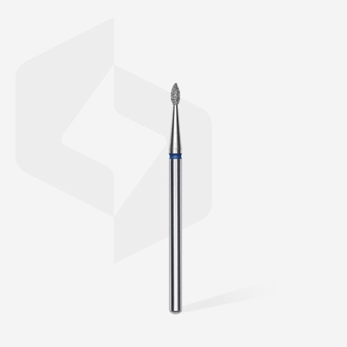 STALEKS Punta diamantata Goccia, blu, diametro 1.6 mm - lunghezza punta 4 mm